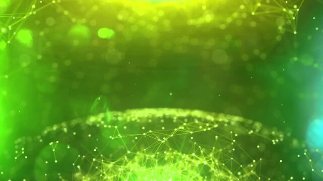 Line Connection Network Animation on Colorful Background - Tech Data Design