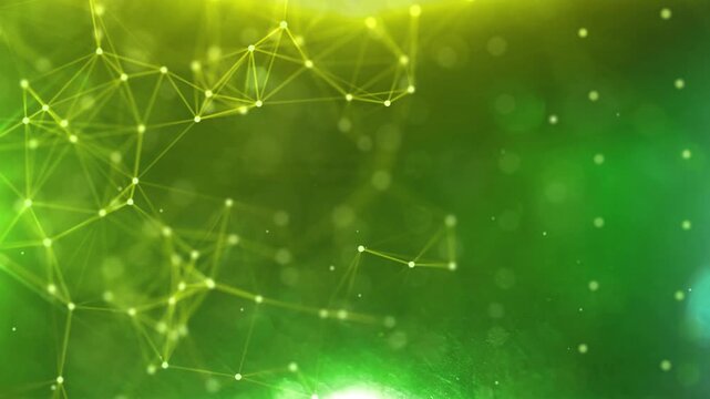 Line Connection Network Animation on Colorful Background - Tech Data Design