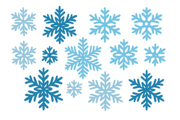 A collection of 3D winter decorations including snow caps, piles, icicles, ice, snowballs, and snowdrifts, isolated on a transparent background, featuring white elements and snow textures for holiday