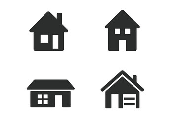 Fototapeta premium Vector illustration of a set of home icons isolated on a white background