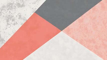 Fototapeta premium Abstract Geometric Coral Grey White Background Texture