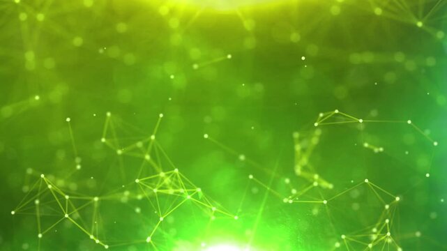 Line Connection Network Animation on Colorful Background - Tech Data Design