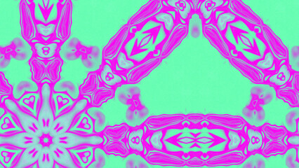 Abstract Radiant Burst with Soft Grain Texture, Symmetrical Glow Pattern in Psychedelic Style, Radiating Circular Abstract with Subtle Noise, Kaleidoscopic Starburst with Gradient Flow