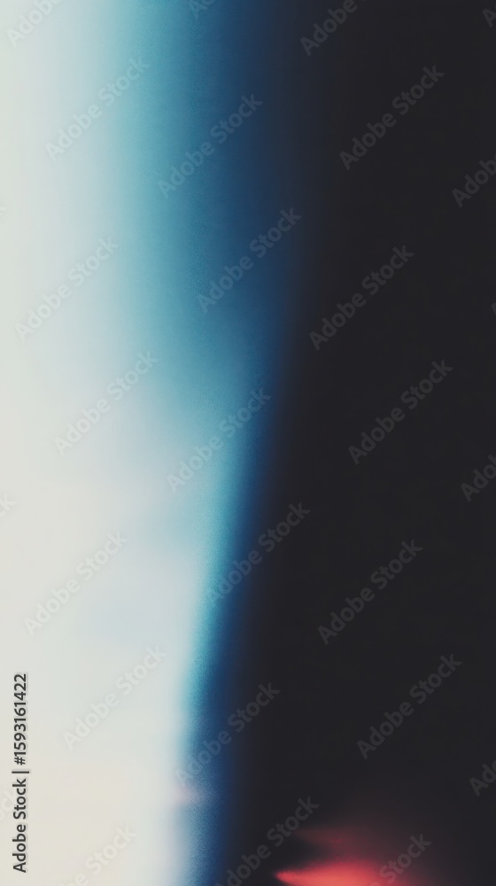 Poster abstract gradient background with light to dark blue, white, and hints of red. digital art for moder
