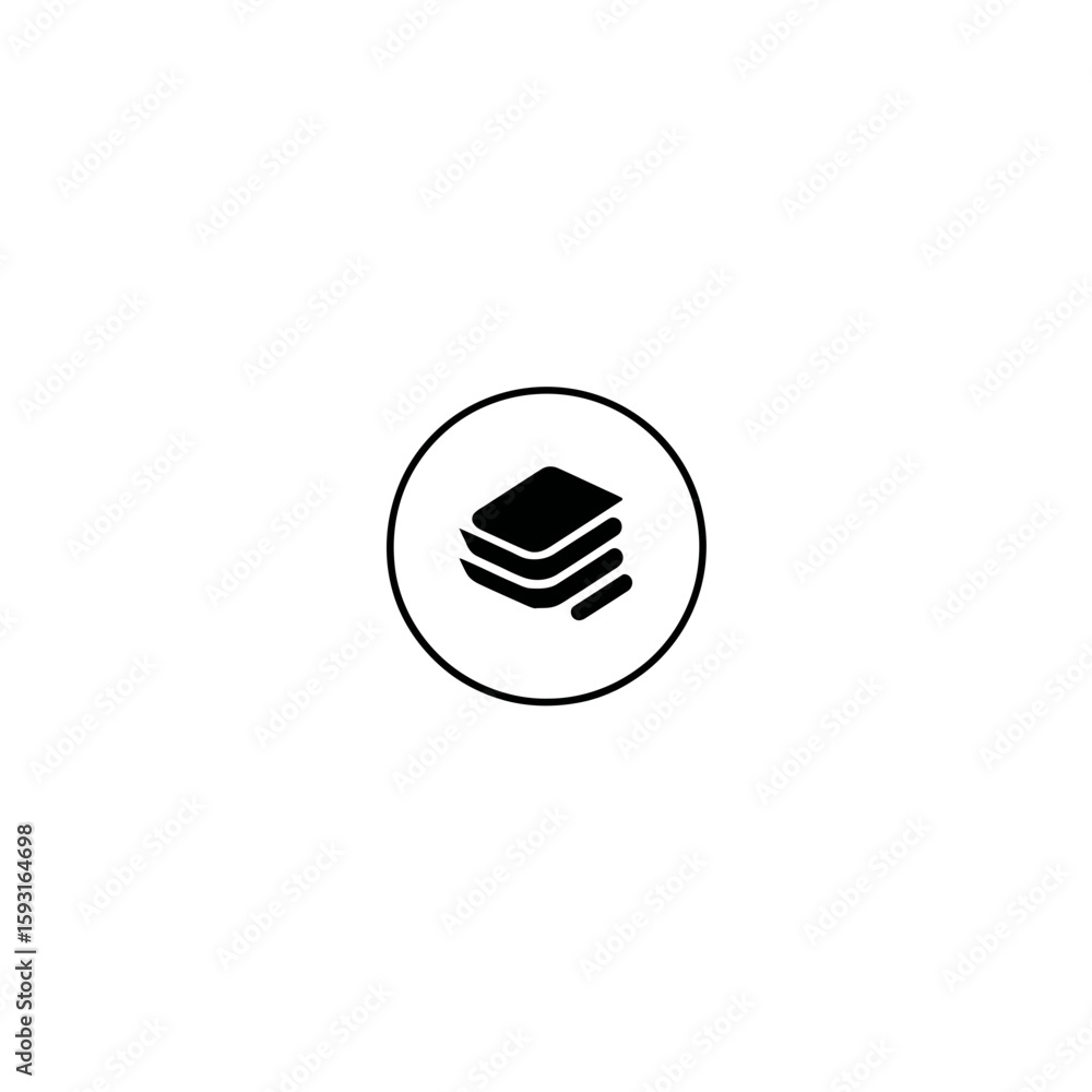 Aufkleber stacked document copies appear centered in simple minimalist design showcasing data management