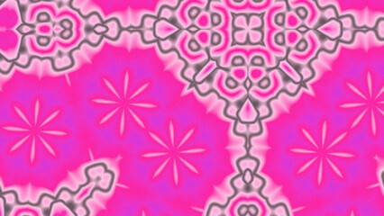 Abstract Radiant Burst with Soft Grain Texture, Symmetrical Glow Pattern in Psychedelic Style, Radiating Circular Abstract with Subtle Noise, Kaleidoscopic Starburst with Gradient Flow