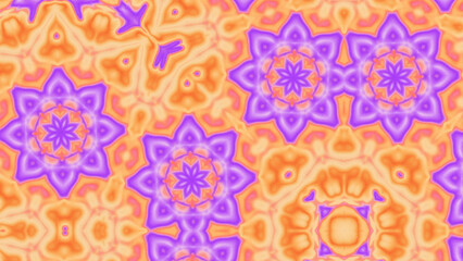 Abstract Radiant Burst with Soft Grain Texture, Symmetrical Glow Pattern in Psychedelic Style, Radiating Circular Abstract with Subtle Noise, Kaleidoscopic Starburst with Gradient Flow