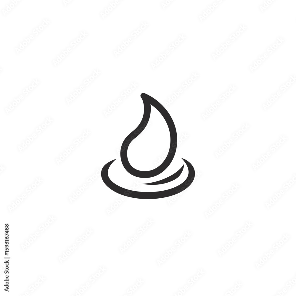 Poster water droplet rests in pool simple design minimal scene dew