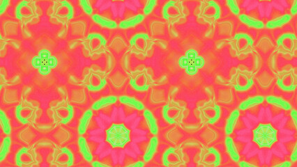 Abstract Radiant Burst with Soft Grain Texture, Symmetrical Glow Pattern in Psychedelic Style, Radiating Circular Abstract with Subtle Noise, Kaleidoscopic Starburst with Gradient Flow