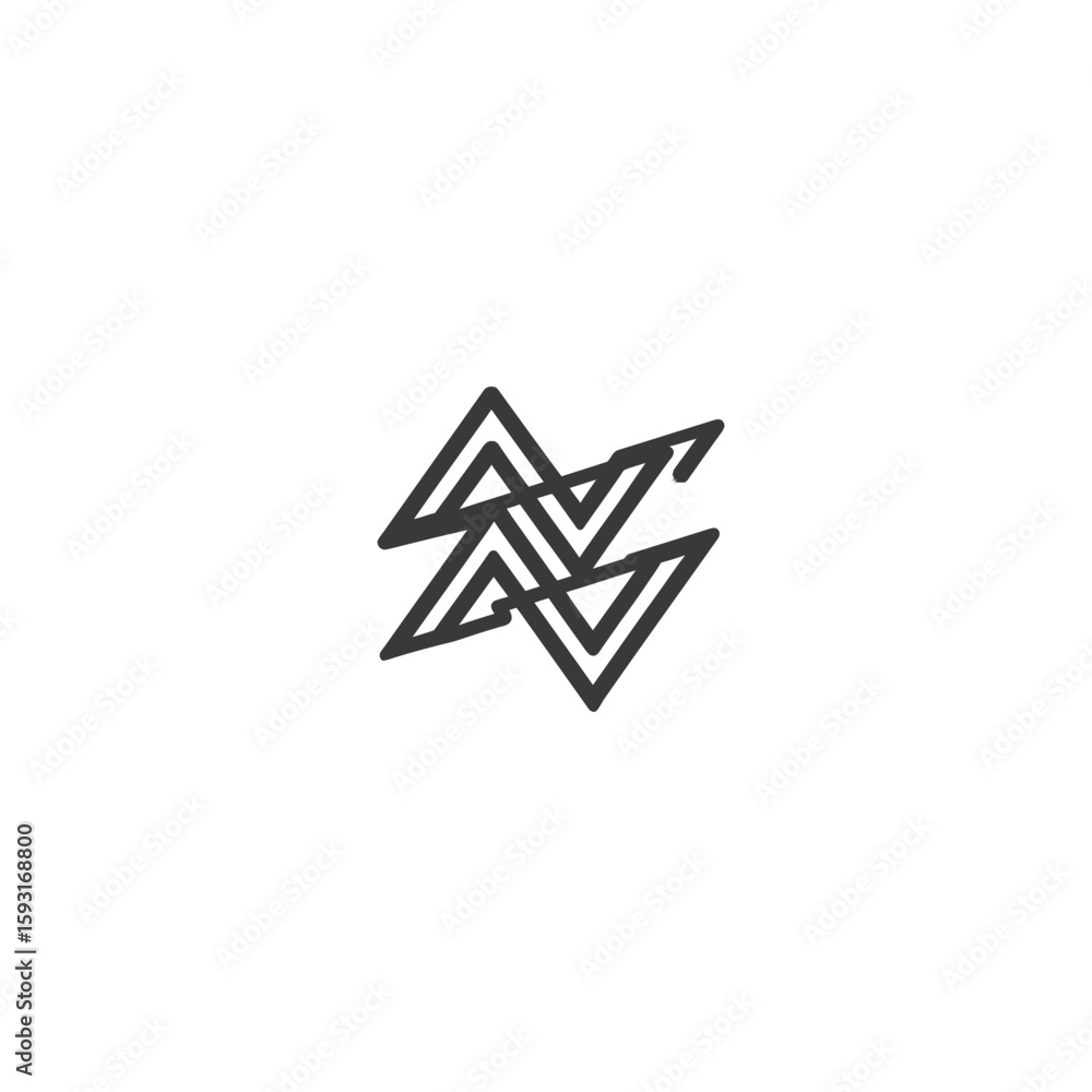 Poster geometric shapes interlock creatively generating abstract modern design background graphic