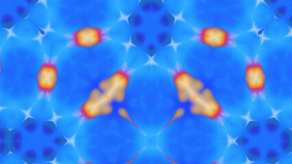 Abstract Radiant Burst with Soft Grain Texture, Symmetrical Glow Pattern in Psychedelic Style,...