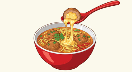 Spaghetti with Meatballs, Tomatoes, and Fresh Herbs