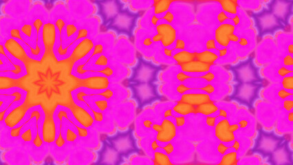 Abstract Radiant Burst with Soft Grain Texture, Symmetrical Glow Pattern in Psychedelic Style, Radiating Circular Abstract with Subtle Noise, Kaleidoscopic Starburst with Gradient Flow
