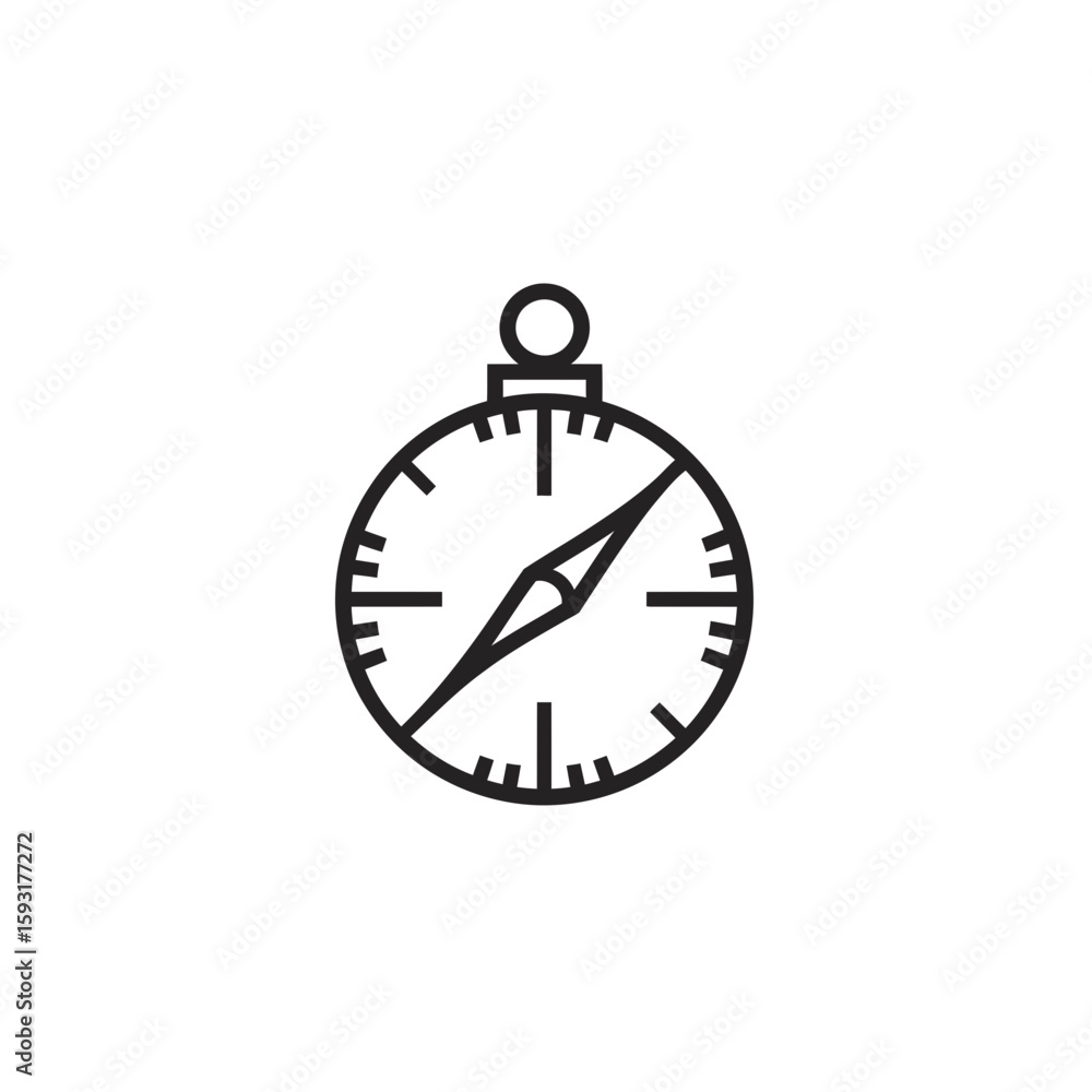 Poster compass icon navigates location minimal design isolated