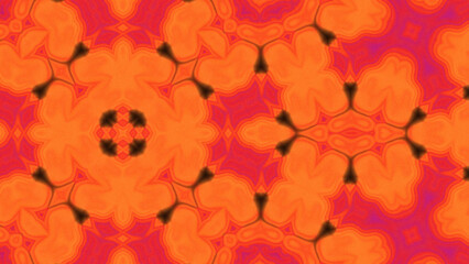 Abstract Radiant Burst with Soft Grain Texture, Symmetrical Glow Pattern in Psychedelic Style, Radiating Circular Abstract with Subtle Noise, Kaleidoscopic Starburst with Gradient Flow