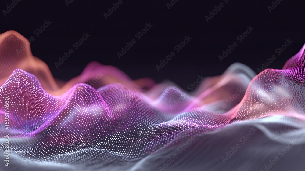 Poster abstract pink purple digital wave background modern elegant design futuristic technology network con