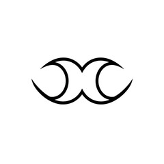 Obraz premium Abstract curves intertwine creating shape on white backdrop graphic artwork