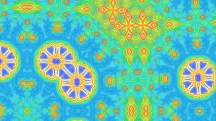 Abstract Radiant Burst with Soft Grain Texture, Symmetrical Glow Pattern in Psychedelic Style, Radiating Circular Abstract with Subtle Noise, Kaleidoscopic Starburst with Gradient Flow