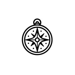 Fototapeta premium Decorative compass indicates direction minimalist design background