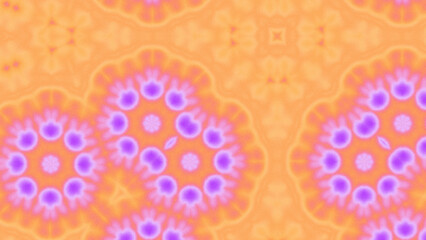Abstract Radiant Burst with Soft Grain Texture, Symmetrical Glow Pattern in Psychedelic Style, Radiating Circular Abstract with Subtle Noise, Kaleidoscopic Starburst with Gradient Flow