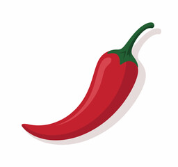 This image features a bright red chili pepper, showcasing its vibrant color and smooth texture, perfect for representing spice and culinary art.