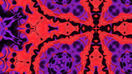 Abstract Radiant Burst with Soft Grain Texture, Symmetrical Glow Pattern in Psychedelic Style, Radiating Circular Abstract with Subtle Noise, Kaleidoscopic Starburst with Gradient Flow