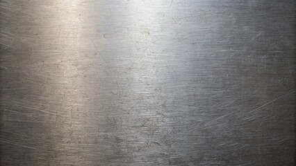 A polished metal sheet with subtle scratches provides a textured background, suitable for adding a touch of industrial or vintage character to designs