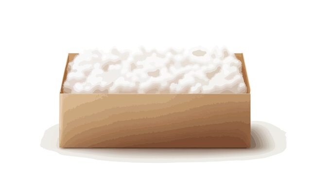 Styrofoam Box Icon Isolated Angle View