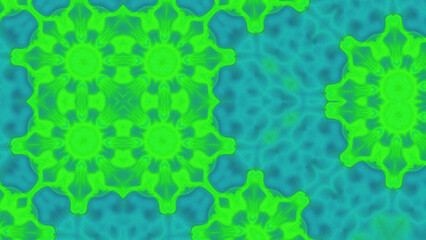 Abstract Radiant Burst with Soft Grain Texture, Symmetrical Glow Pattern in Psychedelic Style, Radiating Circular Abstract with Subtle Noise, Kaleidoscopic Starburst with Gradient Flow