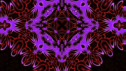 Abstract Radiant Burst with Soft Grain Texture, Symmetrical Glow Pattern in Psychedelic Style, Radiating Circular Abstract with Subtle Noise, Kaleidoscopic Starburst with Gradient Flow