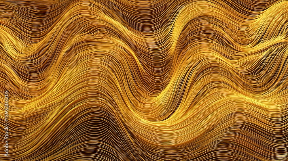 Poster abstract golden waves luxury background texture design elegant smooth flowing lines pattern digital 