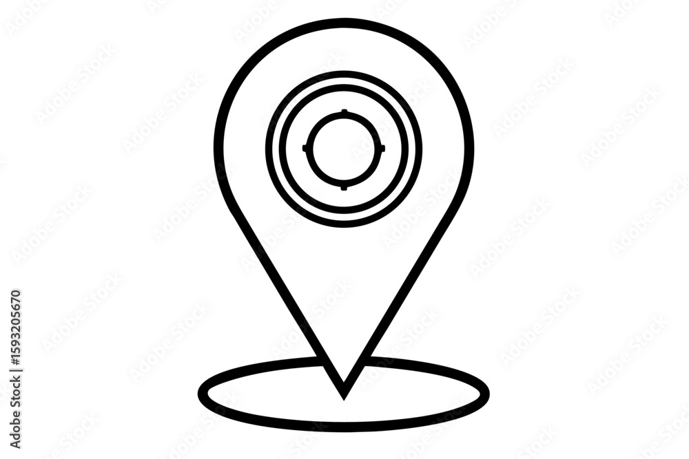 Aufkleber black and white vector illustration of an email internet communication symbol with a pointer icon