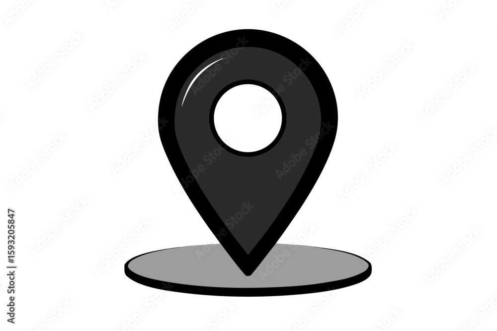 Fototapete this is a 3d metallic map pointer icon for web and business design