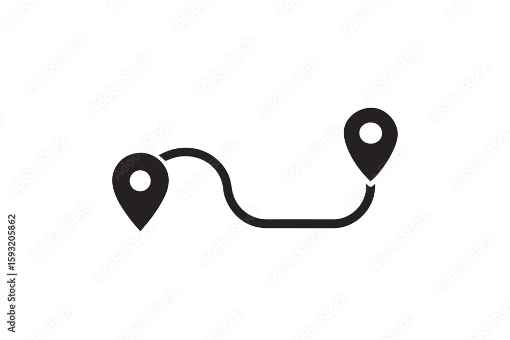 Aufkleber a vector map pointer icon with shadow, ideal for a retail sale tag design or a business key symbol