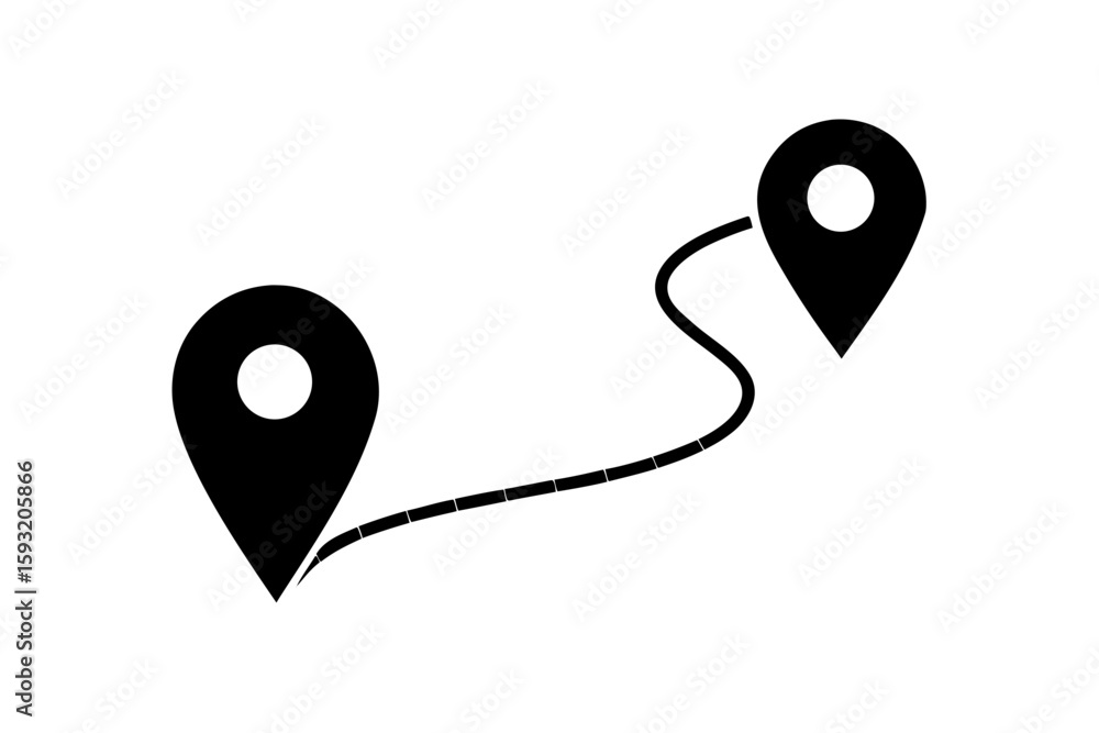 Fototapete colorful map pin pointer icon set for gps location and navigation