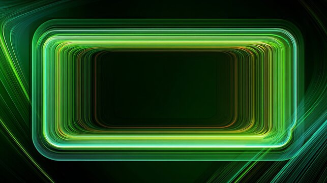 Abstract Green Neon Lines Digital Art Background Modern Technology Design Futuristic Vibrant Energy Geometric Shape Illustration Graphic Resource Bright Lime Green Color 