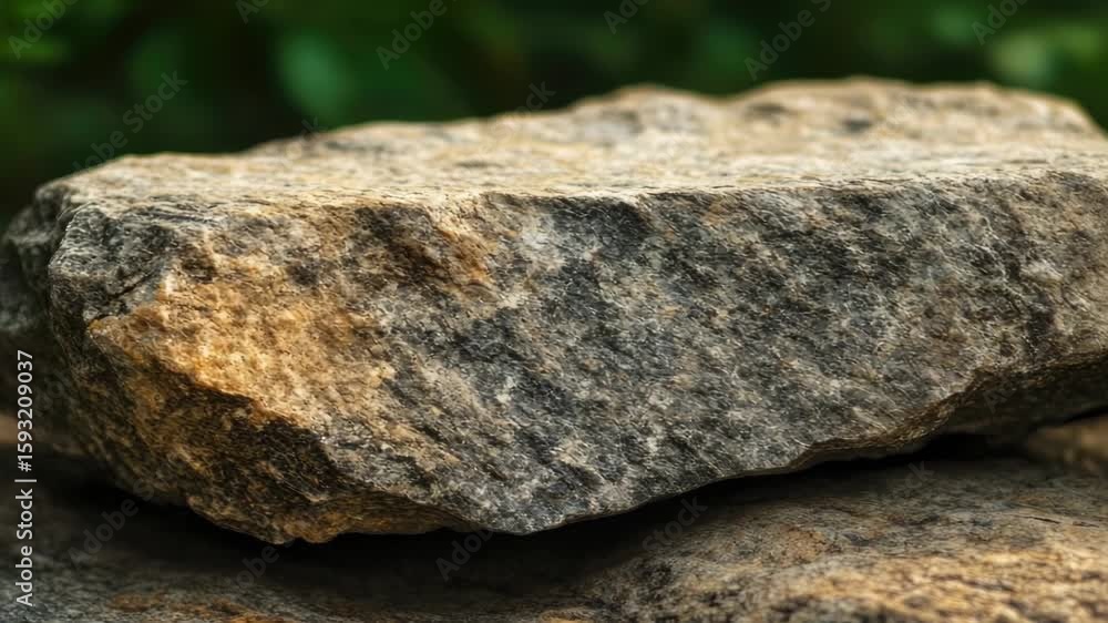 Poster a single rock sits atop a stack of rocks in a natural setting
