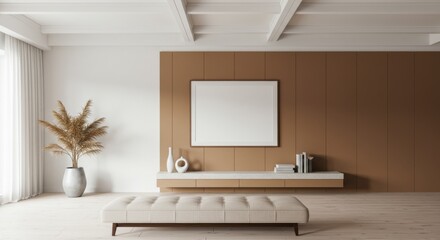 Minimalist Interior Design: A sleek, contemporary living space features a neutral color palette and clean lines, evoking a sense of calm and modern sophistication.