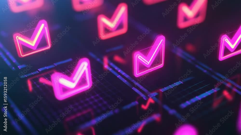 Poster close-up shot of a computer keyboard with glowing symbols