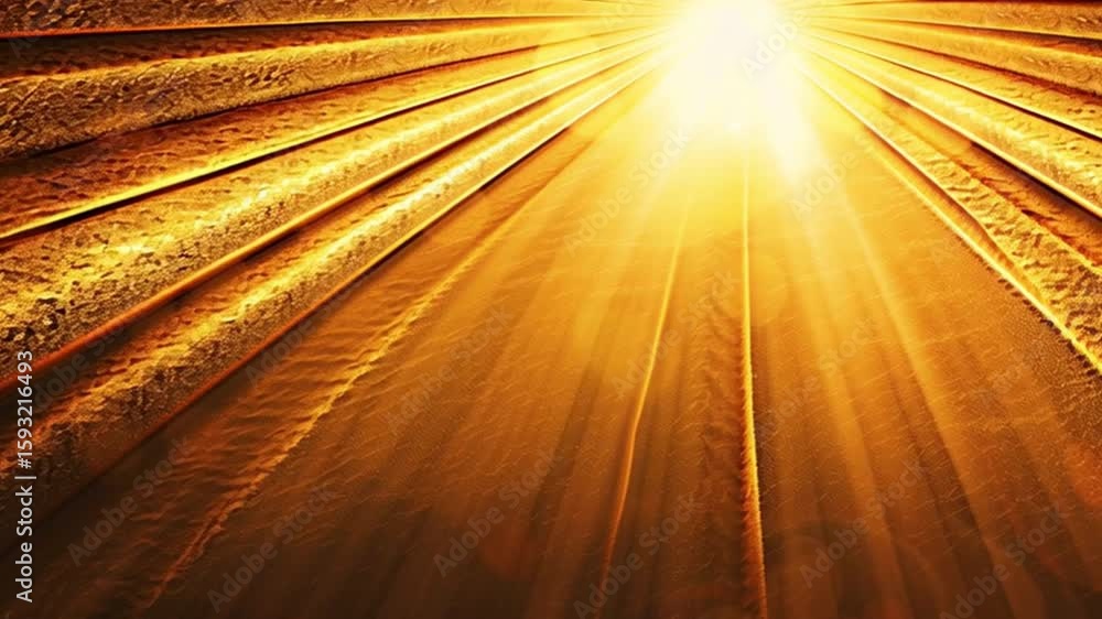 Poster radiant golden rays of light create warm and inviting atmosphere, illuminating textured surfaces wit
