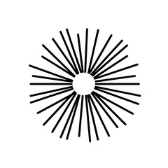 Obraz premium Radiating spokes emerge pattern graphic design on clean backdrop