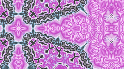 Abstract Radiant Burst with Soft Grain Texture, Symmetrical Glow Pattern in Psychedelic Style, Radiating Circular Abstract with Subtle Noise, Kaleidoscopic Starburst with Gradient Flow