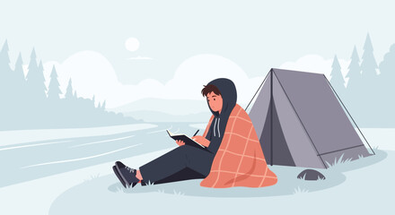 Daydreaming Writer: A Young Man Enjoys A Moment Of Reflection And Creativity