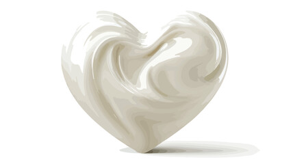 Heart Cream Smooth Porcelain Texture Image