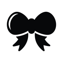 Elegant silhouette of a hair bow with soft rounded loops and decorative accents