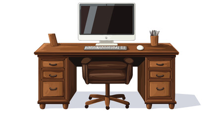 Professional Home Office Setup with Computer