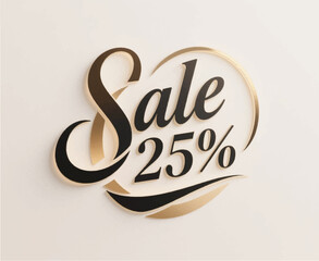 An illustration of a discount coupon with the inscription Sale 25%. Vector graphics. EPS.