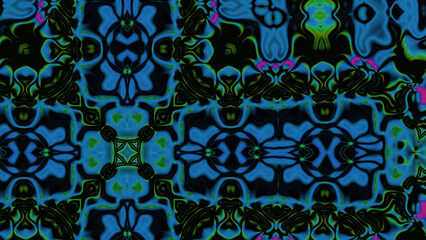 Abstract Radiant Burst with Soft Grain Texture, Symmetrical Glow Pattern in Psychedelic Style, Radiating Circular Abstract with Subtle Noise, Kaleidoscopic Starburst with Gradient Flow