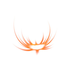 Orange Curved Light Burst with Transparent Background
