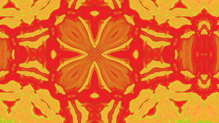 Fototapeta premium Abstract Radiant Burst with Soft Grain Texture, Symmetrical Glow Pattern in Psychedelic Style, Radiating Circular Abstract with Subtle Noise, Kaleidoscopic Starburst with Gradient Flow
